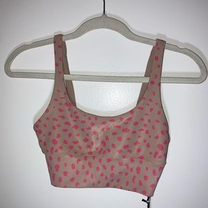New BeachRiot Beige and Pink ‎                         sports/swim top size XS